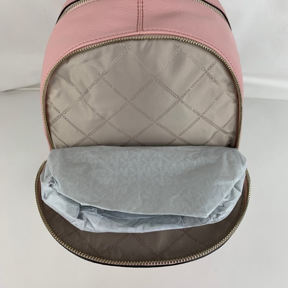New Michael Kors Rhea Medium Leather Backpack - Picture 4 of 9